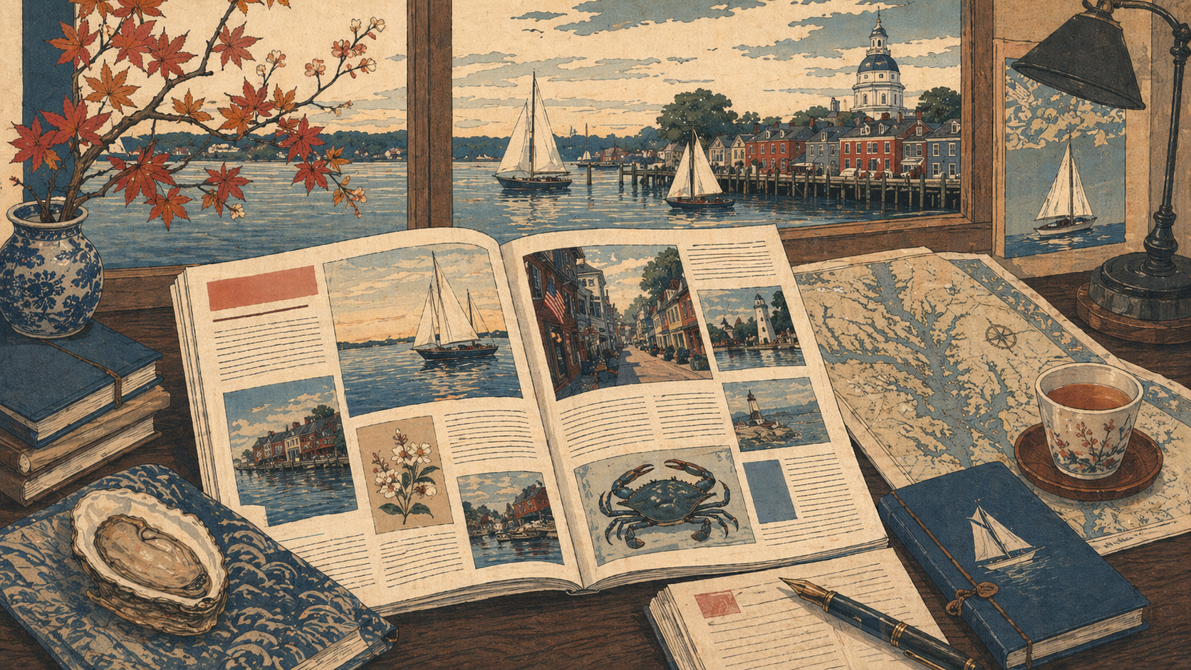 日本木版画風で描かれた特集ページを象徴する編集的イメージ