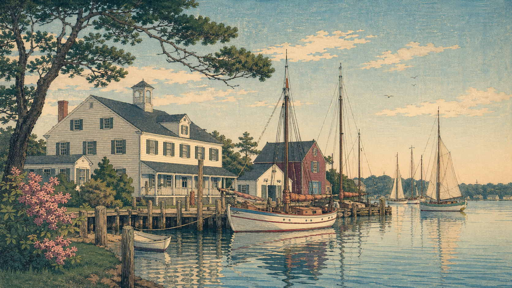 セント・マイケルズ、海事博物館の水辺