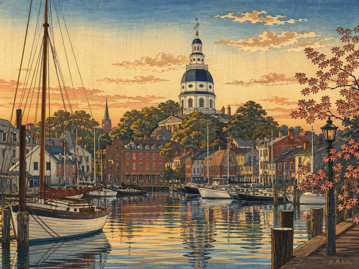 アナポリスのドームと港